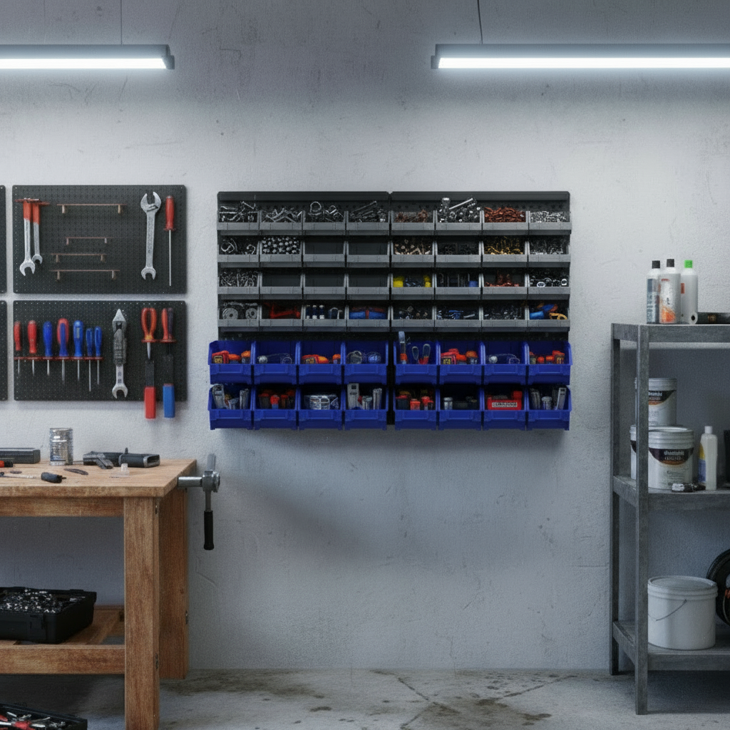 60ct Wall Mounted Storage Organizer Bins