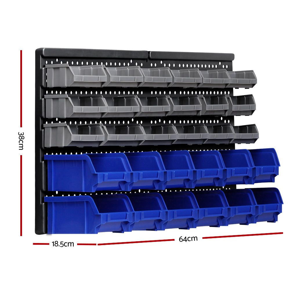 60ct Wall Mounted Storage Organizer Bins