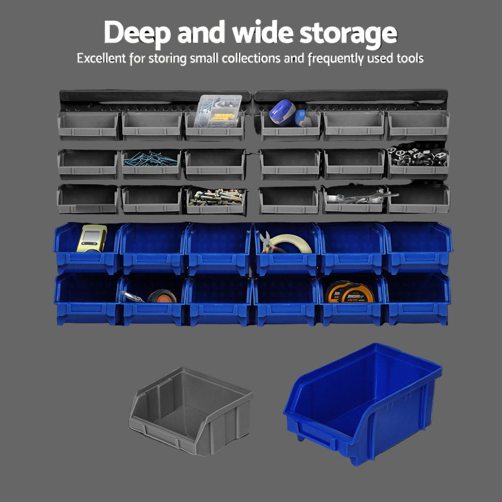 60ct Wall Mounted Storage Organizer Bins